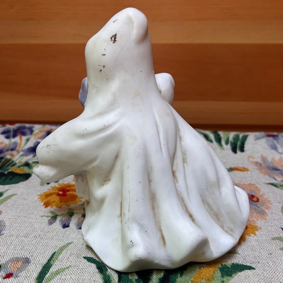 Vintage Halloween Ceramic Ghost Couple Tea Light Candle Cover Table Lamp TESTED! - Picture 7 of 12